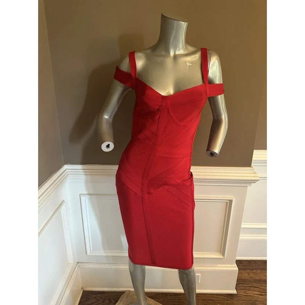 house of cb red bandage dress Clothing : Bandage Dresses : 'Domenica' Red Sweetheart Neckline Bandage Dress